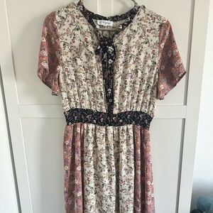 Polagram patchwork style dress
